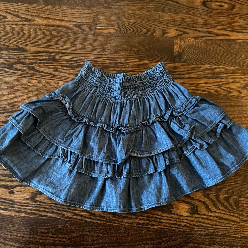 LoveShackFancy x GapKids Denim Skirt Girls Med(8)